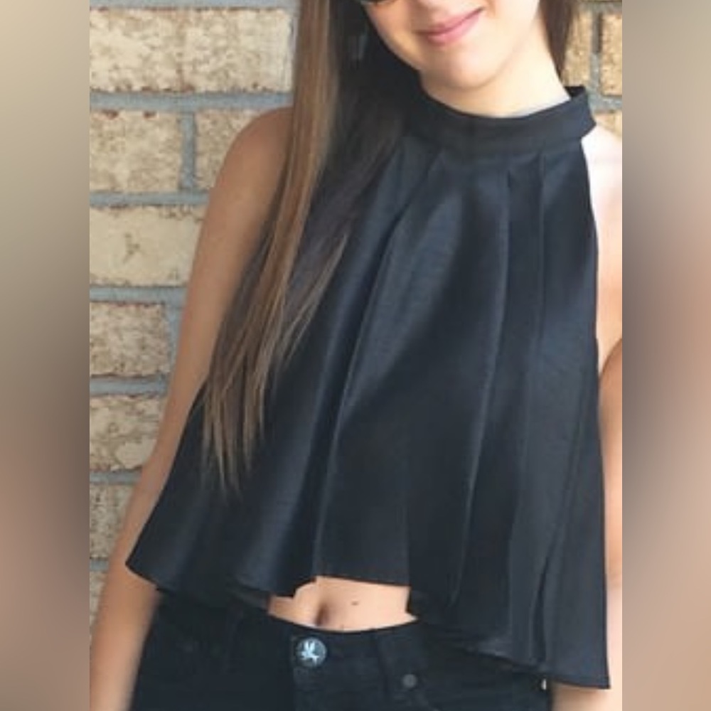 Cameo Pleated Crop Top